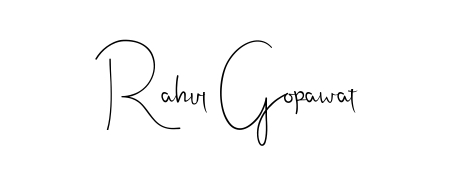 Personalize your online presence with Rahul Gopawat signature rendered in elegant Andilay-7BmLP font. Great for website footers and blogs. Rahul Gopawat signature style 4 images and pictures png