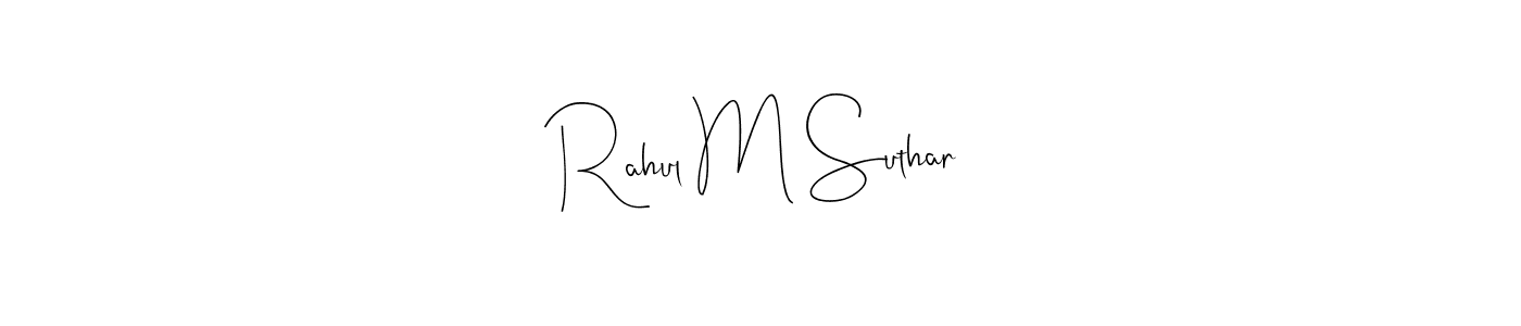 You can use this online signature creator to create a handwritten signature for the name Rahul M Suthar. This is the best online autograph maker. Rahul M Suthar signature style 4 images and pictures png