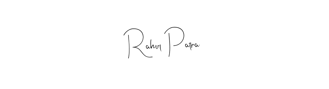 How to make Rahul Patra name signature. Use Andilay-7BmLP style for creating short signs online. This is the latest handwritten sign. Rahul Patra signature style 4 images and pictures png