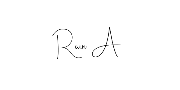 Use a signature maker to create a handwritten signature online. With this signature software, you can design (Andilay-7BmLP) your own signature for name Rain A. Rain A signature style 4 images and pictures png