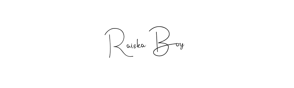 This is the best signature style for the Raiska Boy name. Also you like these signature font (Andilay-7BmLP). Mix name signature. Raiska Boy signature style 4 images and pictures png