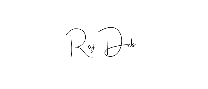 How to make Raj Deb signature? Andilay-7BmLP is a professional autograph style. Create handwritten signature for Raj Deb name. Raj Deb signature style 4 images and pictures png