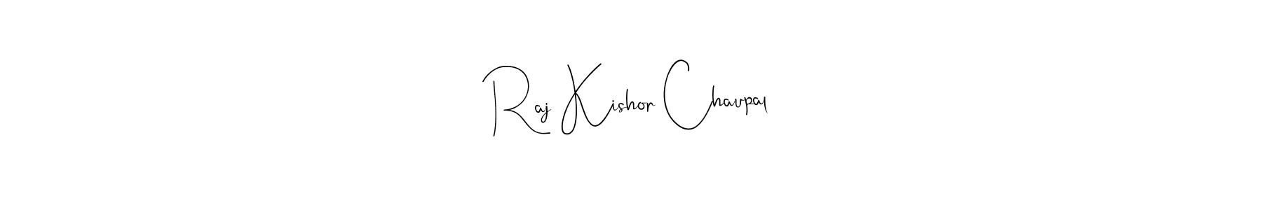Also we have Raj Kishor Chaupal name is the best signature style. Create professional handwritten signature collection using Andilay-7BmLP autograph style. Raj Kishor Chaupal signature style 4 images and pictures png