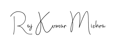 Transform the name Raj Kumar Mishra into a signature masterpiece using Andilay-7BmLP font. Ideal for photographers, artists, and creators looking for watermarks. Raj Kumar Mishra signature style 4 images and pictures png