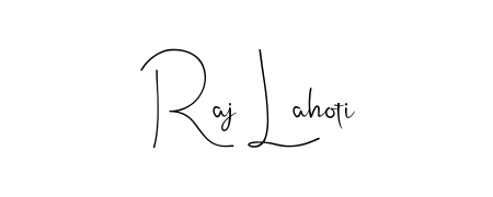 Give your name Raj Lahoti an exquisite flair with the Andilay-7BmLP script font. Ideal for contracts, resumes, and formal letterheads. Raj Lahoti signature style 4 images and pictures png