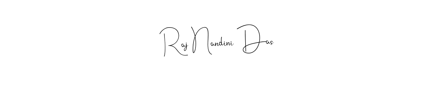 How to make Raj Nandini Das name signature. Use Andilay-7BmLP style for creating short signs online. This is the latest handwritten sign. Raj Nandini Das signature style 4 images and pictures png