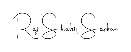Give your name Raj Shahil Sarkar an exquisite flair with the Andilay-7BmLP script font. Ideal for contracts, resumes, and formal letterheads. Raj Shahil Sarkar signature style 4 images and pictures png