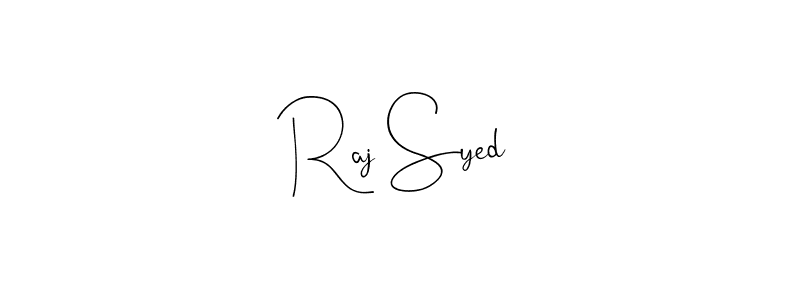 Use a signature maker to create a handwritten signature online. With this signature software, you can design (Andilay-7BmLP) your own signature for name Raj Syed. Raj Syed signature style 4 images and pictures png