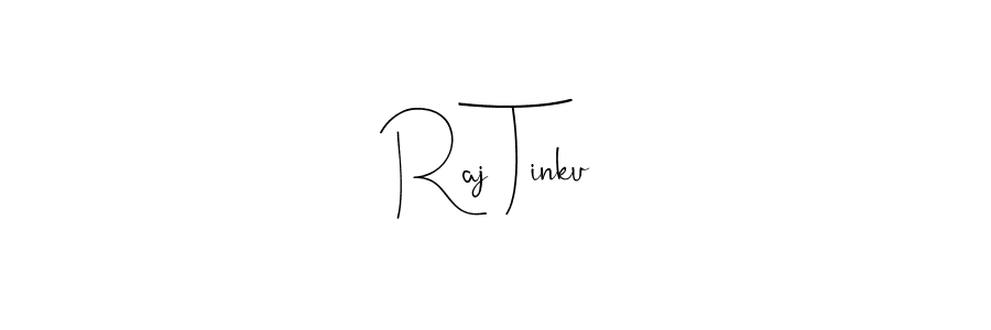 How to make Raj Tinku name signature. Use Andilay-7BmLP style for creating short signs online. This is the latest handwritten sign. Raj Tinku signature style 4 images and pictures png