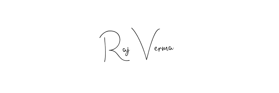 Create a beautiful signature design for name Raj Verma. With this signature (Andilay-7BmLP) fonts, you can make a handwritten signature for free. Raj Verma signature style 4 images and pictures png