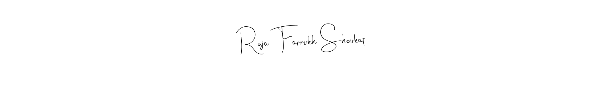 Make a short Raja  Farrukh Shoukat signature style. Manage your documents anywhere anytime using Andilay-7BmLP. Create and add eSignatures, submit forms, share and send files easily. Raja  Farrukh Shoukat signature style 4 images and pictures png