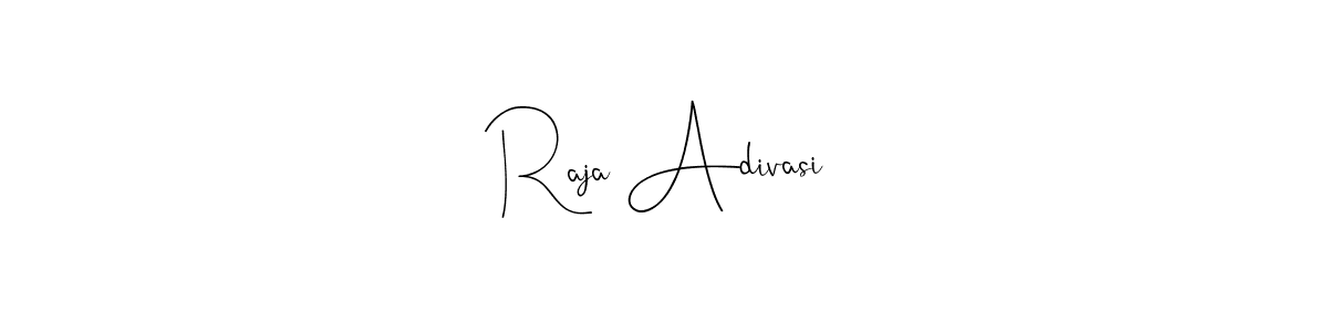 Create a beautiful signature design for name Raja Adivasi. With this signature (Andilay-7BmLP) fonts, you can make a handwritten signature for free. Raja Adivasi signature style 4 images and pictures png