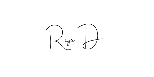 The best way (Andilay-7BmLP) to make a short signature is to pick only two or three words in your name. The name Raja D include a total of six letters. For converting this name. Raja D signature style 4 images and pictures png