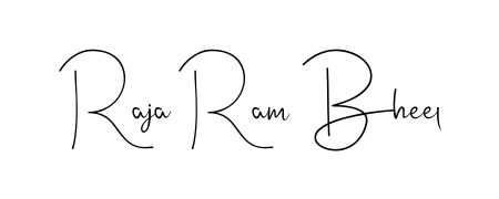 Make a beautiful signature design for name Raja Ram Bheel. Use this online signature maker to create a handwritten signature for free. Raja Ram Bheel signature style 4 images and pictures png
