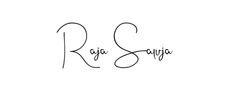 Also we have Raja Saluja name is the best signature style. Create professional handwritten signature collection using Andilay-7BmLP autograph style. Raja Saluja signature style 4 images and pictures png