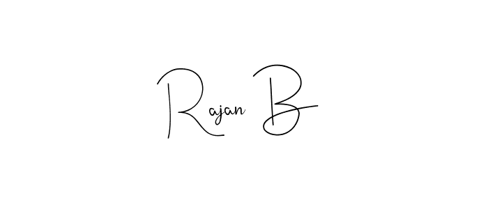 if you are searching for the best signature style for your name Rajan B. so please give up your signature search. here we have designed multiple signature styles  using Andilay-7BmLP. Rajan B signature style 4 images and pictures png