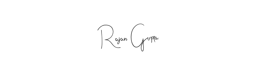 How to make Rajan Gupta name signature. Use Andilay-7BmLP style for creating short signs online. This is the latest handwritten sign. Rajan Gupta signature style 4 images and pictures png