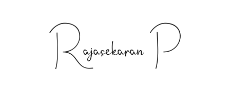 A stylish, flowing autograph style designed for name Rajasekaran P using Andilay-7BmLP typography. Perfect for digital creative projects. Rajasekaran P signature style 4 images and pictures png
