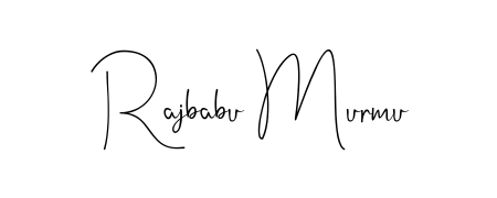 A sleek calligraphic signature for name Rajbabu Murmu utilizing Andilay-7BmLP styling. Great for adding personal signatures to photos and art. Rajbabu Murmu signature style 4 images and pictures png