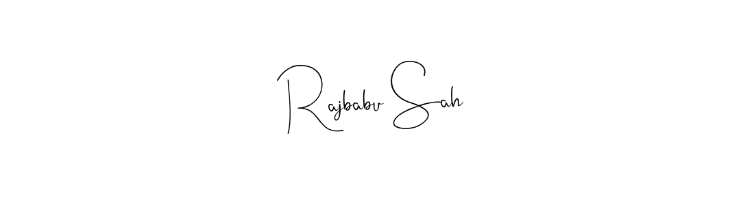 Rajbabu Sah stylish signature style. Best Handwritten Sign (Andilay-7BmLP) for my name. Handwritten Signature Collection Ideas for my name Rajbabu Sah. Rajbabu Sah signature style 4 images and pictures png