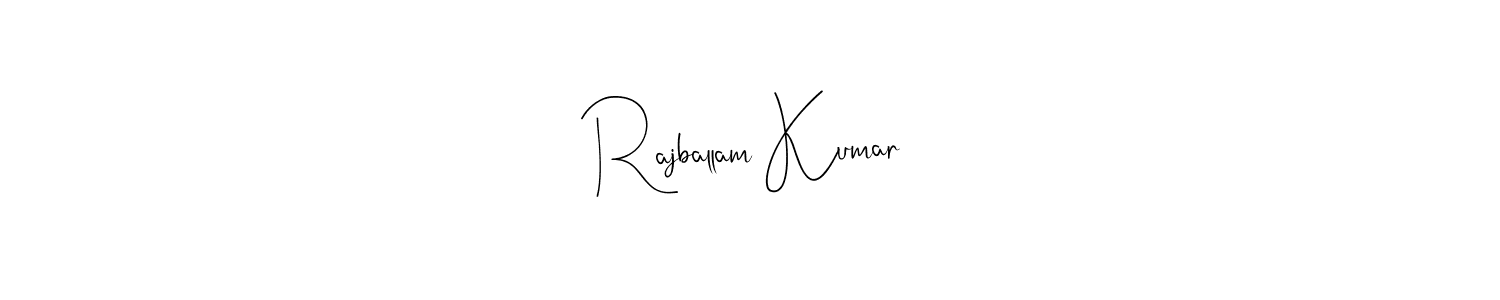 Use a signature maker to create a handwritten signature online. With this signature software, you can design (Andilay-7BmLP) your own signature for name Rajballam Kumar. Rajballam Kumar signature style 4 images and pictures png