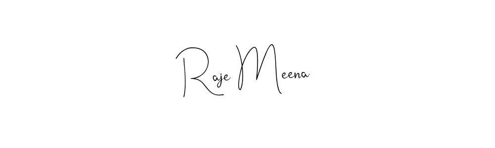 Make a beautiful signature design for name Raje Meena. With this signature (Andilay-7BmLP) style, you can create a handwritten signature for free. Raje Meena signature style 4 images and pictures png