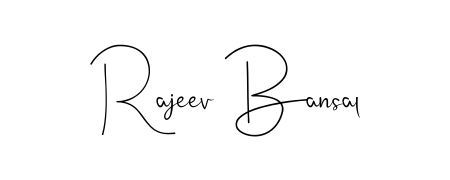 Discover the perfect balance of readability and style for Rajeev Bansal with Andilay-7BmLP font. Create your dream signature today. Rajeev Bansal signature style 4 images and pictures png