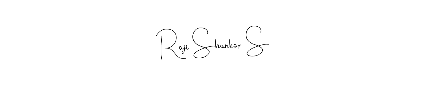 You should practise on your own different ways (Andilay-7BmLP) to write your name (Raji Shankar S) in signature. don't let someone else do it for you. Raji Shankar S signature style 4 images and pictures png