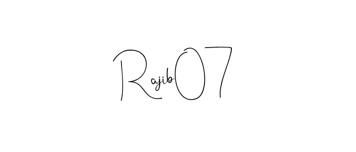 The best way (Andilay-7BmLP) to make a short signature is to pick only two or three words in your name. The name Rajib07 include a total of six letters. For converting this name. Rajib07 signature style 4 images and pictures png