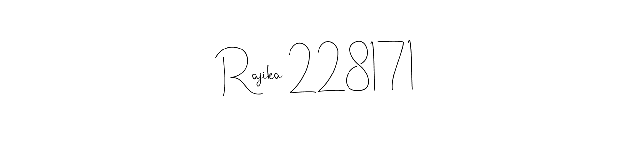 Also You can easily find your signature by using the search form. We will create Rajika 228171 name handwritten signature images for you free of cost using Andilay-7BmLP sign style. Rajika 228171 signature style 4 images and pictures png