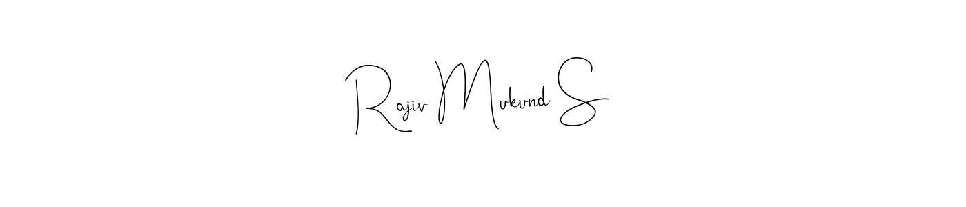 Also You can easily find your signature by using the search form. We will create Rajiv Mukund S name handwritten signature images for you free of cost using Andilay-7BmLP sign style. Rajiv Mukund S signature style 4 images and pictures png