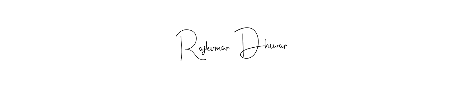 The best way (Andilay-7BmLP) to make a short signature is to pick only two or three words in your name. The name Rajkumar Dhiwar include a total of six letters. For converting this name. Rajkumar Dhiwar signature style 4 images and pictures png