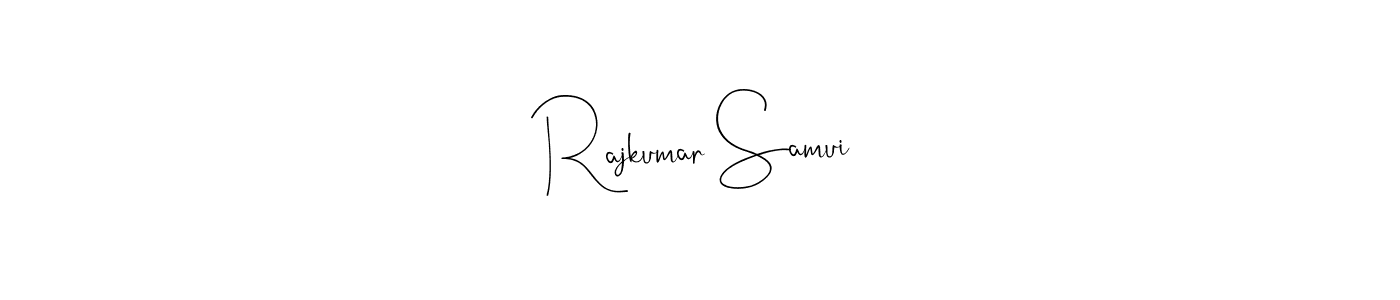 The best way (Andilay-7BmLP) to make a short signature is to pick only two or three words in your name. The name Rajkumar Samui include a total of six letters. For converting this name. Rajkumar Samui signature style 4 images and pictures png