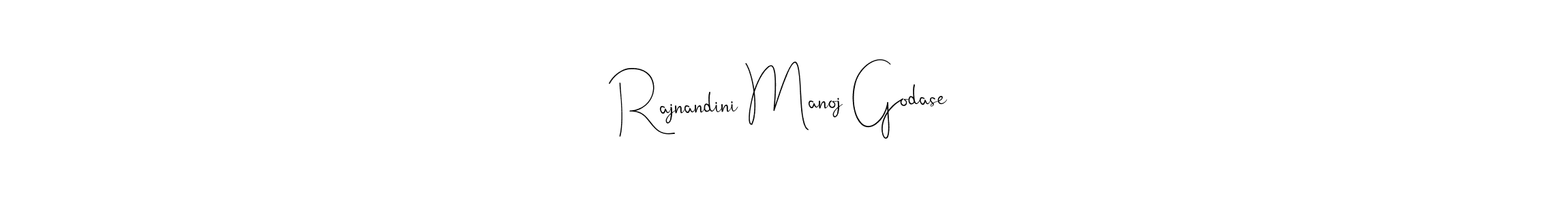 Rajnandini Manoj Godase stylish signature style. Best Handwritten Sign (Andilay-7BmLP) for my name. Handwritten Signature Collection Ideas for my name Rajnandini Manoj Godase. Rajnandini Manoj Godase signature style 4 images and pictures png