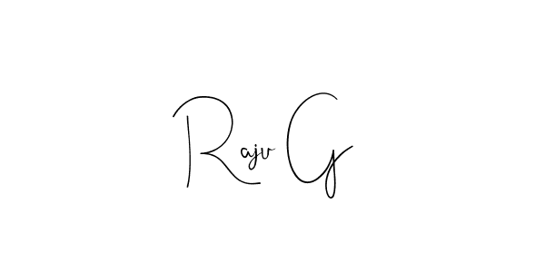 Design your own signature with our free online signature maker. With this signature software, you can create a handwritten (Andilay-7BmLP) signature for name Raju G. Raju G signature style 4 images and pictures png