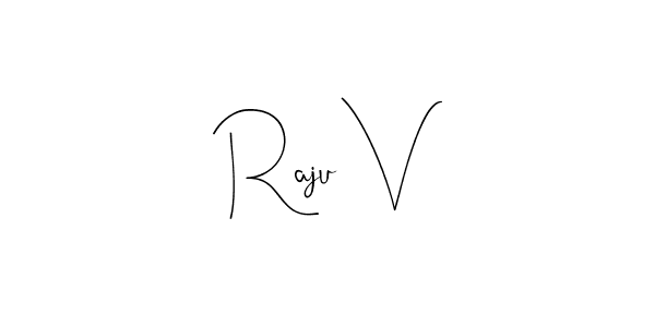 Also You can easily find your signature by using the search form. We will create Raju V name handwritten signature images for you free of cost using Andilay-7BmLP sign style. Raju V signature style 4 images and pictures png