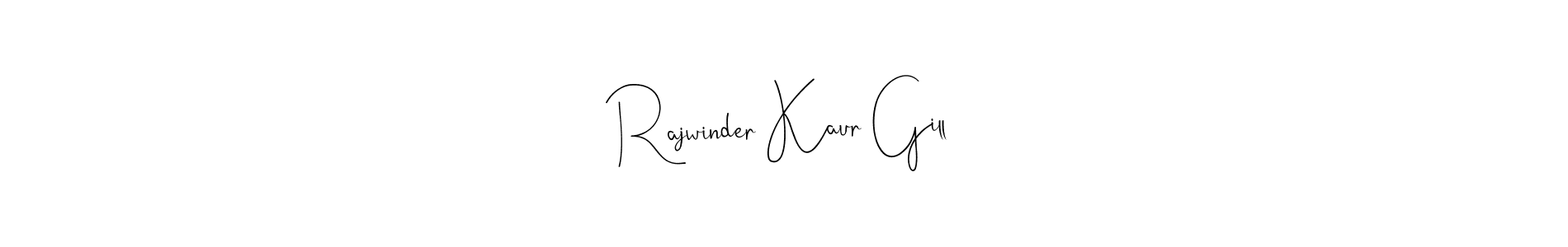 Design your own signature with our free online signature maker. With this signature software, you can create a handwritten (Andilay-7BmLP) signature for name Rajwinder Kaur Gill. Rajwinder Kaur Gill signature style 4 images and pictures png