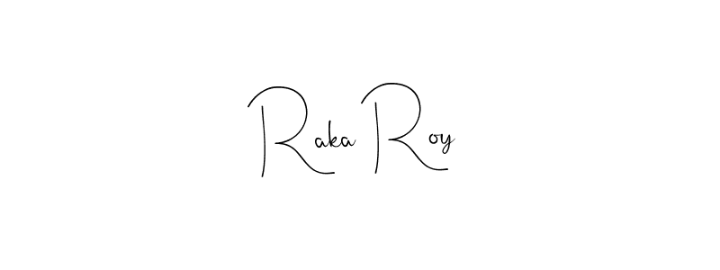 How to make Raka Roy name signature. Use Andilay-7BmLP style for creating short signs online. This is the latest handwritten sign. Raka Roy signature style 4 images and pictures png