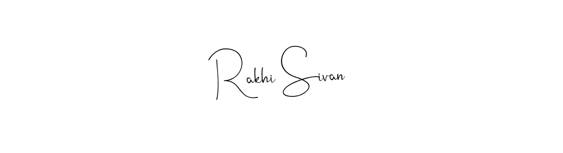 Use a signature maker to create a handwritten signature online. With this signature software, you can design (Andilay-7BmLP) your own signature for name Rakhi Sivan. Rakhi Sivan signature style 4 images and pictures png