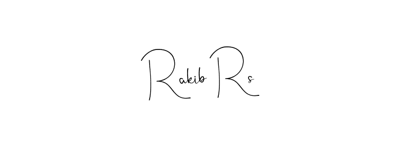 Create a beautiful signature design for name Rakib Rs. With this signature (Andilay-7BmLP) fonts, you can make a handwritten signature for free. Rakib Rs signature style 4 images and pictures png