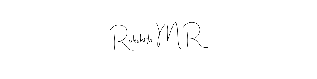 You should practise on your own different ways (Andilay-7BmLP) to write your name (Rakshith M R) in signature. don't let someone else do it for you. Rakshith M R signature style 4 images and pictures png