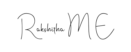 You should practise on your own different ways (Andilay-7BmLP) to write your name (Rakshitha M E) in signature. Don't let someone else do it for you. Rakshitha M E signature style 4 images and pictures png