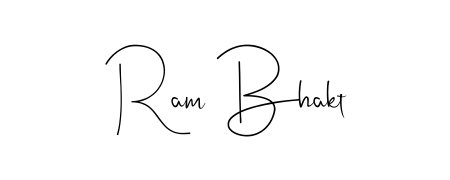 The Andilay-7BmLP font transforms the name Ram Bhakt into an executive sign with sharp precision and distinguished character. Ram Bhakt signature style 4 images and pictures png