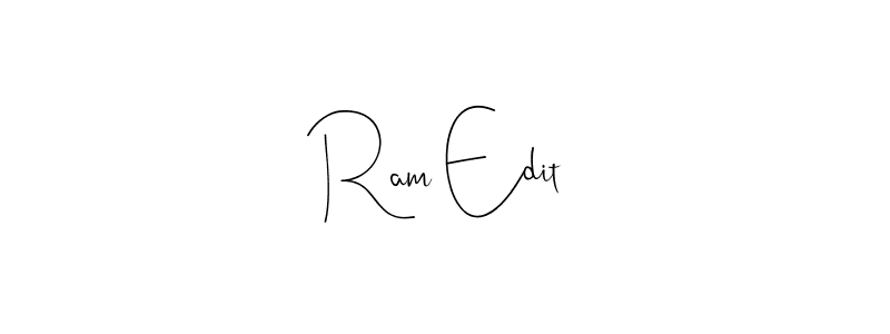 Use a signature maker to create a handwritten signature online. With this signature software, you can design (Andilay-7BmLP) your own signature for name Ram Edit. Ram Edit signature style 4 images and pictures png