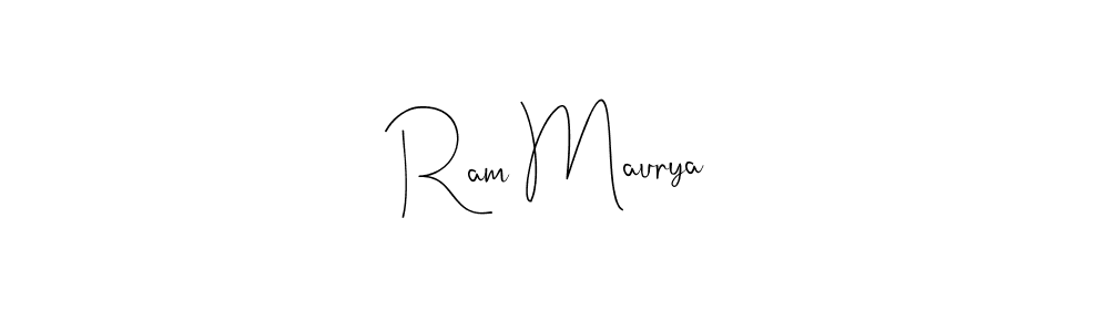 Use a signature maker to create a handwritten signature online. With this signature software, you can design (Andilay-7BmLP) your own signature for name Ram Maurya. Ram Maurya signature style 4 images and pictures png