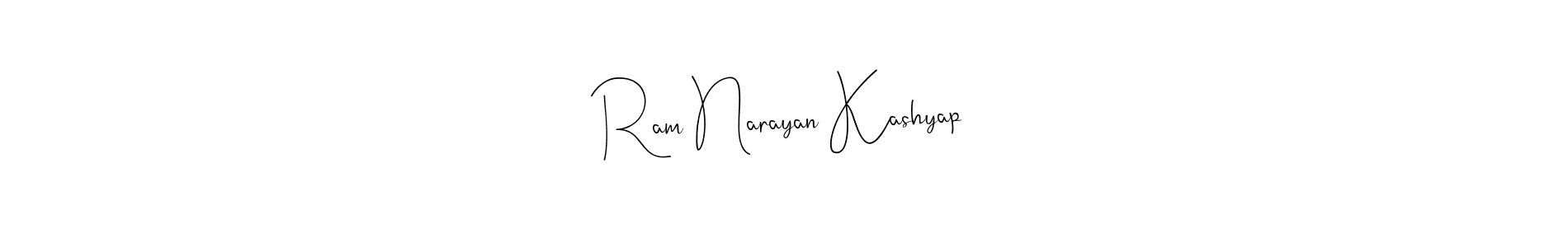 This is the best signature style for the Ram Narayan Kashyap name. Also you like these signature font (Andilay-7BmLP). Mix name signature. Ram Narayan Kashyap signature style 4 images and pictures png