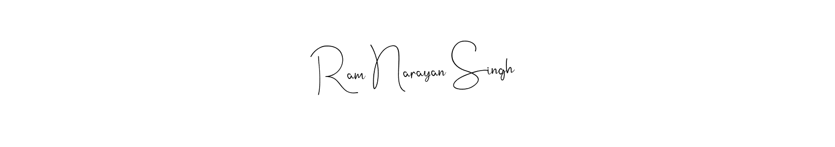 Create a beautiful signature design for name Ram Narayan Singh. With this signature (Andilay-7BmLP) fonts, you can make a handwritten signature for free. Ram Narayan Singh signature style 4 images and pictures png