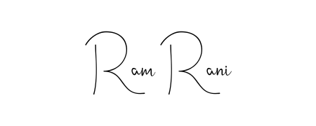 Give your name Ram Rani an exquisite flair with the Andilay-7BmLP script font. Ideal for contracts, resumes, and formal letterheads. Ram Rani signature style 4 images and pictures png