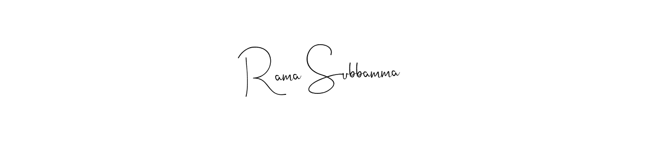 How to make Rama Subbamma signature? Andilay-7BmLP is a professional autograph style. Create handwritten signature for Rama Subbamma name. Rama Subbamma signature style 4 images and pictures png
