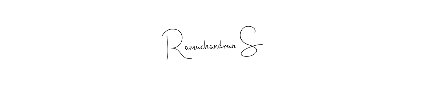 The best way (Andilay-7BmLP) to make a short signature is to pick only two or three words in your name. The name Ramachandran S include a total of six letters. For converting this name. Ramachandran S signature style 4 images and pictures png